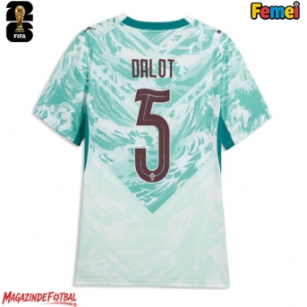 Portugalia Diogo Dalot #5 Echipament de Fotbal Replică Mondial 2026 Femei Deplasare